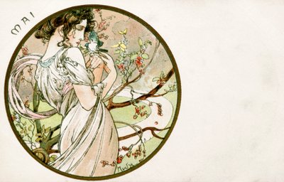 "Toukokuu", 1900 tekijältä Alphonse Mucha