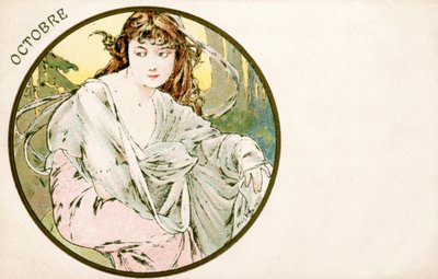 "Lokakuu", 1900 tekijältä Alphonse Mucha
