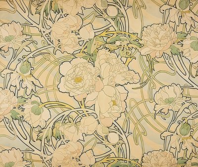 Pionit. 1897 tekijältä Alphonse Mucha