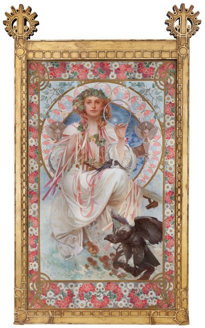 Josephine Crane-Bradleyn muotokuva Slaviana tekijältä Alphonse Mucha