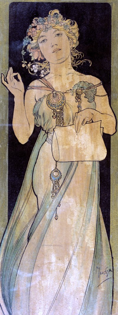 Naisen muotokuva, 1900-1939 tekijältä Alphonse Mucha