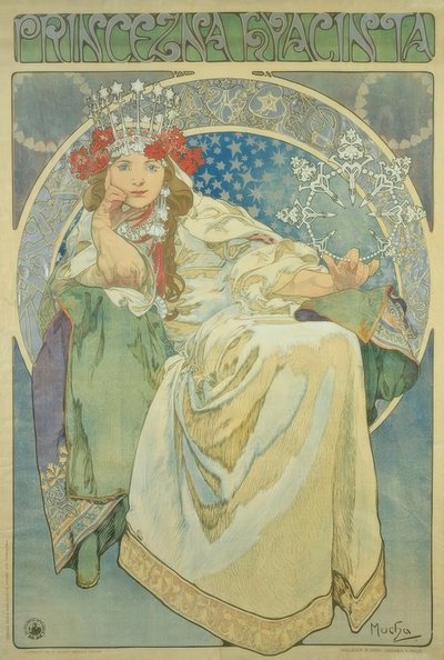 Princezna Hyacinta tekijältä Alphonse Mucha