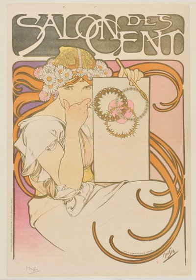 [Salon des Cent. Kesäkuu 1897 (kokeiluversio)] tekijältä Alphonse Mucha