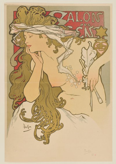 [Salon des Cent. Maalis–huhtikuu 1896 (painokelpoinen vedos)] tekijältä Alphonse Mucha