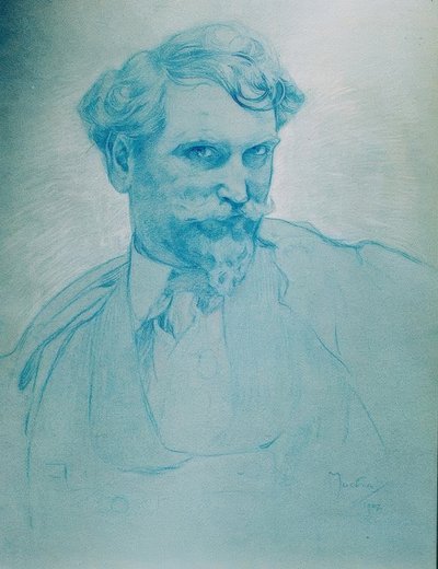 Selbstporträt tekijältä Alphonse Mucha