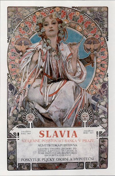 Slavia-juliste, 1907 tekijältä Alphonse Mucha