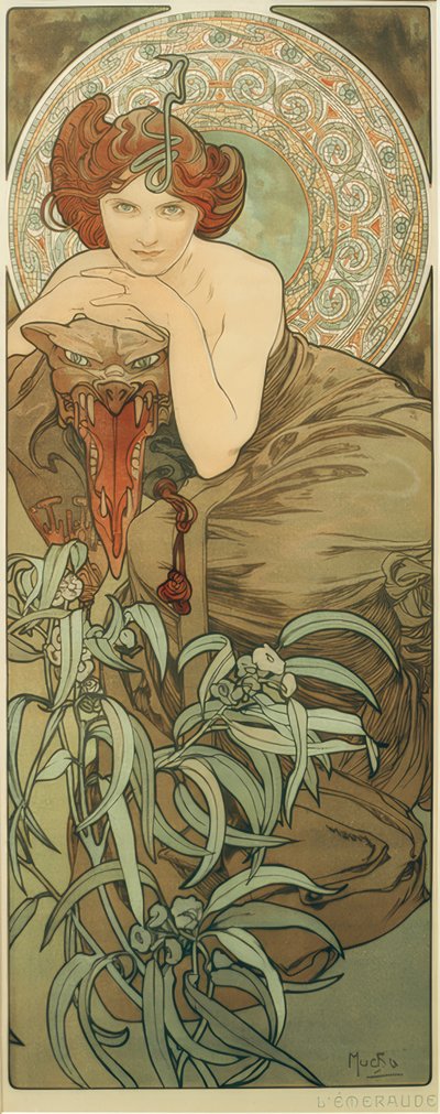 smaragdi tekijältä Alphonse Mucha