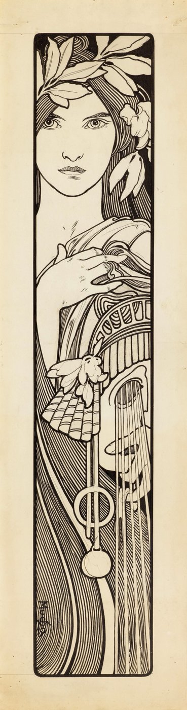 Thalia, komedian museo, 1897. tekijältä Alphonse Mucha
