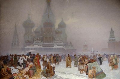Orjuuden lakkauttaminen Venäjällä, 1914 tekijältä Alphonse Mucha