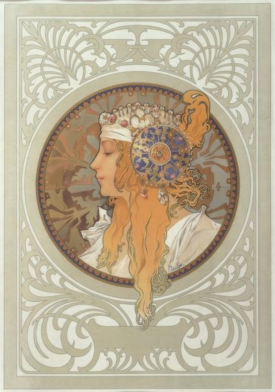 Tête bysantine: Blondi tekijältä Alphonse Mucha
