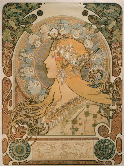 Zodiaque tekijältä Alphonse Mucha