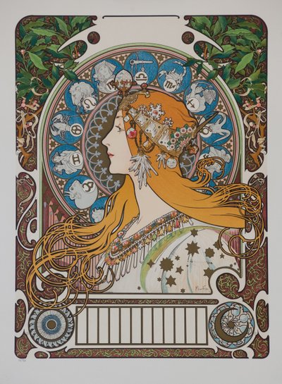 Zodiac Zodiac, 1896. tekijältä Alphonse Mucha