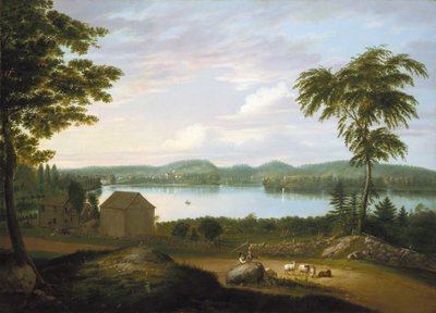 Näkymä Springfieldistä Connecticut-joella, 1819 tekijältä Alvan Fisher