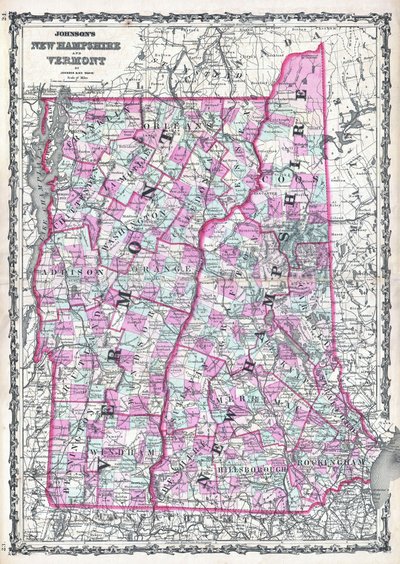 Johnsonin New Hampshire ja Vermont tekijältä Alvin Jewett Johnson