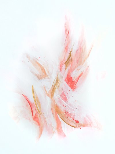 Fluid Blush Gold -abstrakti tekijältä Alyson Storms