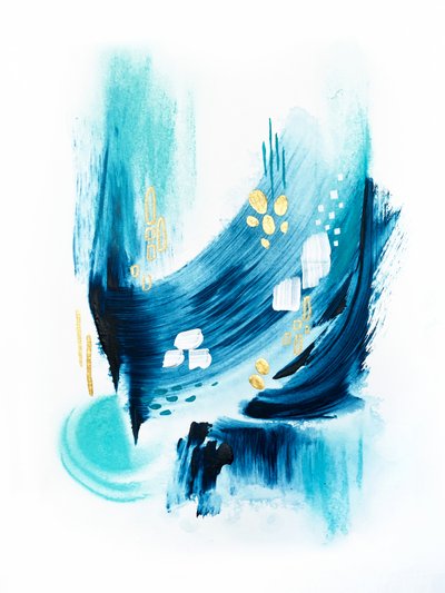 Teal Gold - Abstrakti virtaus tekijältä Alyson Storms
