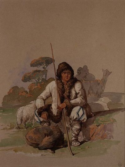Paimen, noin 1855 tekijältä Amadeo Preziosi