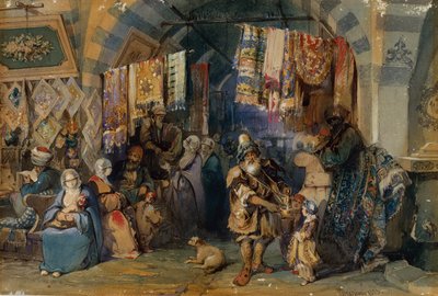 Bazaar, Konstantinopoli tekijältä Amadeo Preziosi