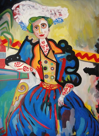 Nainen (öljy kankaalle) tekijältä Amadeu de Souza Cardoso