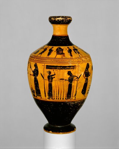 Lekythos, noin 550-530 eaa. (terrakotta) tekijältä Amasis Painter