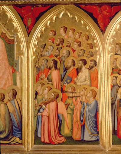 Neitsytpolyptyykin kruunaus (oikea keskipaneeli) (katso myös 66540-66551) tekijältä Ambrogio Bondone Giotto