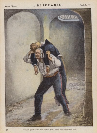 Kuvitus Victor Hugon kirjaan Les Miserables (värilitro). tekijältä Ambrogio Lombardi