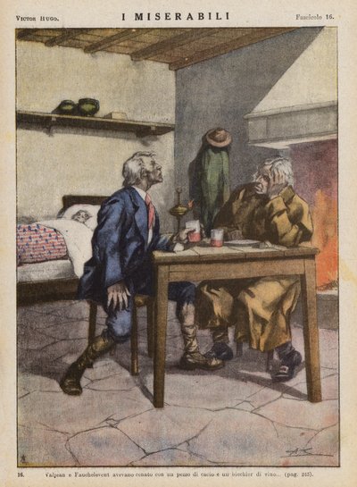 Kuvitus Victor Hugon kirjaan Les Miserables (värilitro). tekijältä Ambrogio Lombardi