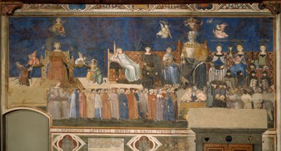 Hyvän hallituksen allegoria tekijältä Ambrogio Lorenzetti