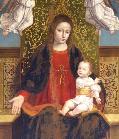 Madonna ja lapsi, yksityiskohta tekijältä Ambrogio da Fossano