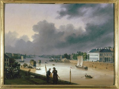 Louis Garneray, Nantesin satama, sd. noin 1820, öljy kankaalle, H. 0,330; L. 0,460. CCIP Coll. tekijältä Ambroise Louis Garneray