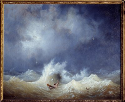 Haaksirikko Ambroise Louis Garneray (1783-1857) maalaus 1800-luvulta Brest, Musee des Beaux Arts tekijältä Ambroise Louis Garneray