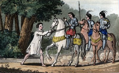 Charles VI joutui hulluuteen Le Mansin metsässä – Ambroise Tardieun suunnittelema ja kaivertama vuonna 1825. tekijältä Ambroise Tardieu