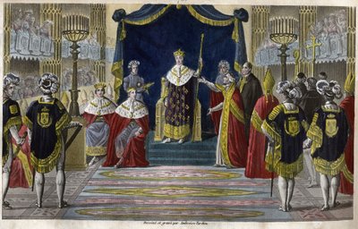 Kaarle X (1757-1836) kruunattiin kuninkaaksi Reimsissä 6. toukokuuta tekijältä Ambroise Tardieu