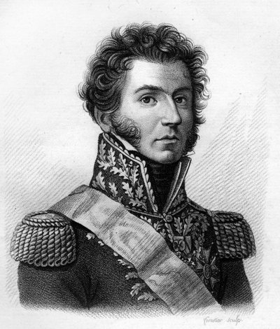 Gabriel Jean Joseph, kreivi Molitor Ranskan marsalkka (1770 - 1849).- teoksessa "Ranskalaisten kenraalien muotokuvia ranskalaisten voittojen ja valloitusten jälkeen". Kaiverrus Ambroise Tardieu 1818. Stella Collection. tekijältä Ambroise Tardieu