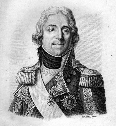 Pierre Riel, kreivi, sitten Marquis de Beurnonvillen Ranskan marsalkka (1752-1821) - teoksessa "Ranskalaisten kenraalien muotokuvia ranskalaisten voittojen ja valloitusten jälkeen". Kaiverrus Ambroise Tardieu 1818. Stella Collection. tekijältä Ambroise Tardieu