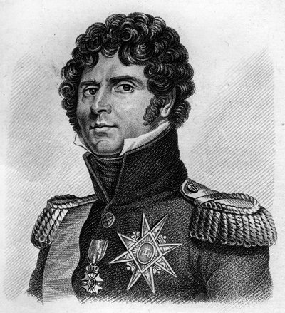 muotokuva Charles Jean - Baptiste Bernadotte (1763-1844), Ranskan marsalkka, Ruotsin ja Norjan kuningas Kaarle XIV. In” Ranskan kenraalien muotokuvia”. Kaiverrus Ambroise Tardieu 1818. Stella Collection tekijältä Ambroise Tardieu