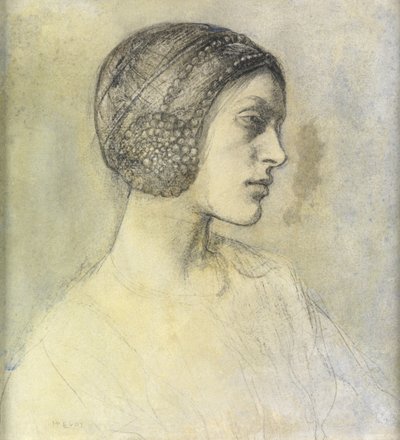 Anais, Wearing a Beguin, n. 1822 tekijältä Ambrose McEvoy