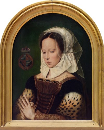 Woman at Prayers (öljy paneelissa) tekijältä Ambrosius (after) Benson