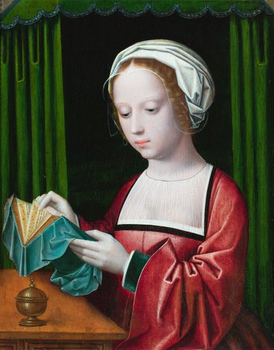 Magdalenan luku (öljy paneelissa) tekijältä Ambrosius (follower of) Benson
