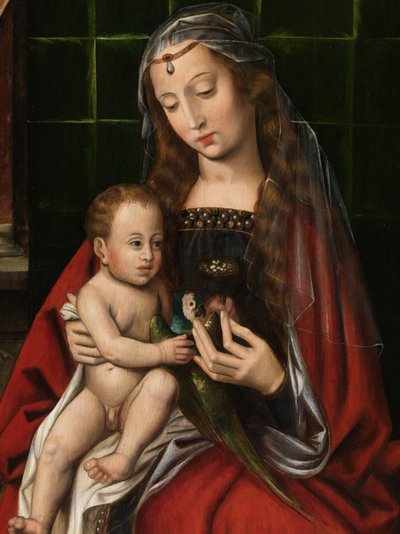Madonnan yksityiskohta (öljy paneelissa) tekijältä Ambrosius Benson