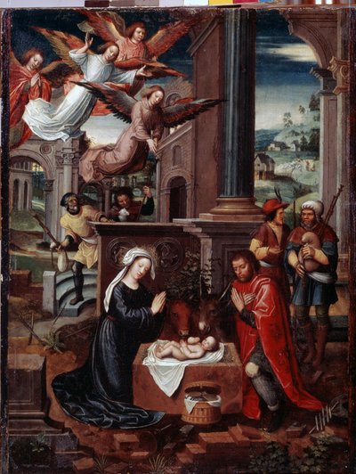 Ambrosius Bensonin (1495-1550) maalaus ""The Syntymä" 1500-luvun Eremitaaši, Pietari tekijältä Ambrosius Benson