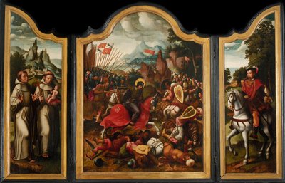 Clavijon taistelu, noin 1525-1550. tekijältä Ambrosius Benson
