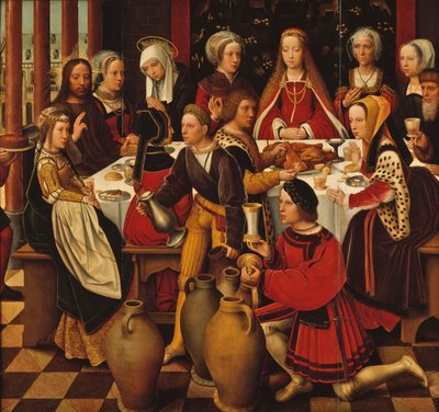 Häät Kaanassa, noin 1530-50 tekijältä Ambrosius Benson