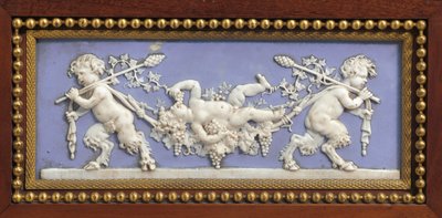 Paneeli Napoleon III -konsolista Jacobin tapaan, Maison Millet, Paris, n. 1865 (ormolu-asennettu jaspisesine, mahonki ja marquetry) (yksityiskohta numerosta 362841) tekijältä Ambrosius the Elder Bosschaert