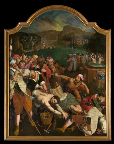 Pyhien Crispinin ja Crispinianin marttyyrikuolema (öljy paneelissa) tekijältä Ambrosius the Elder Francken or Franck