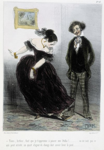 Karikatyyri - Chamin "" Madeleines" -kirjassa, v.1870-1880 tekijältä Amédée de Noé