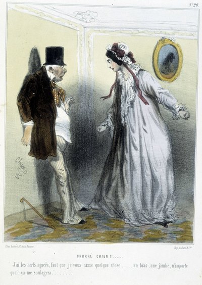 Crrre koira! - Chamin "" Madeleines" -kirjassa, n. 1870-1880 tekijältä Amédée de Noé