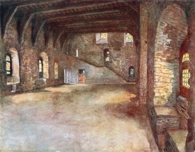 Juhlasali, Chateau des Comtes, Gent (värilitografia) tekijältä Amedee (after) Forestier