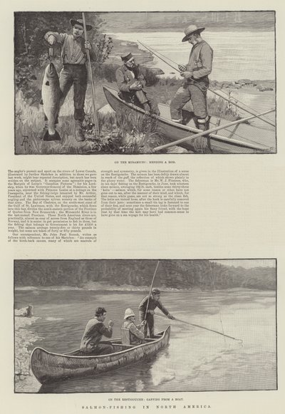 Lohen kalastus Pohjois-Amerikassa tekijältä Amedee Forestier