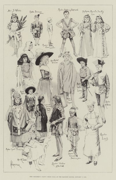 Lasten Fancy Dress Ball Mansion Housessa, 7. tammikuuta 1896 tekijältä Amedee Forestier